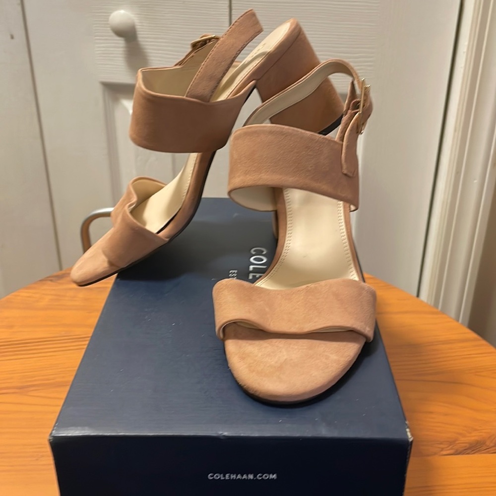 Cole Haan suede Avani City ankle strap sandal size 7.5